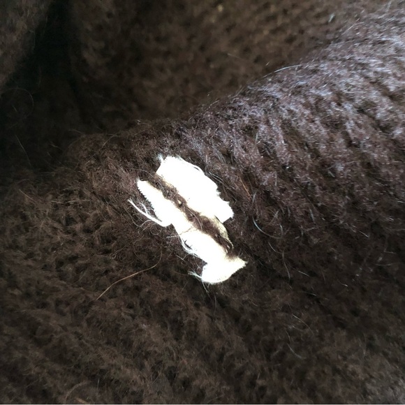 United Colors of Benetton Brown Mohair Blend Sweater Cardigan - Picture 7 of 9